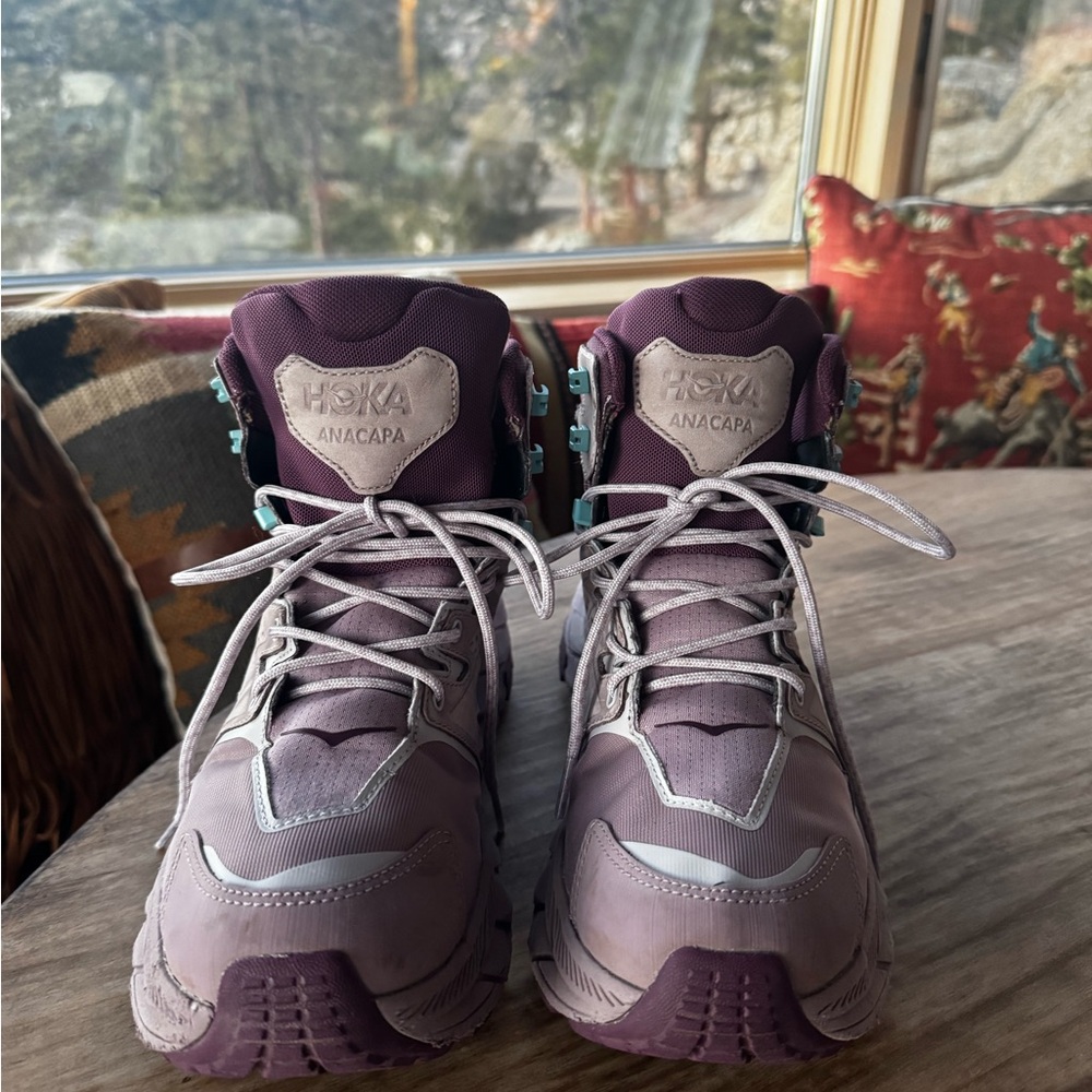 Hoka Anacapa Plum and Lavender Hiking Boots - Picture 3 of 7